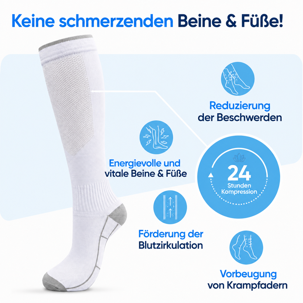 Kompressionssocken für leichte Beine