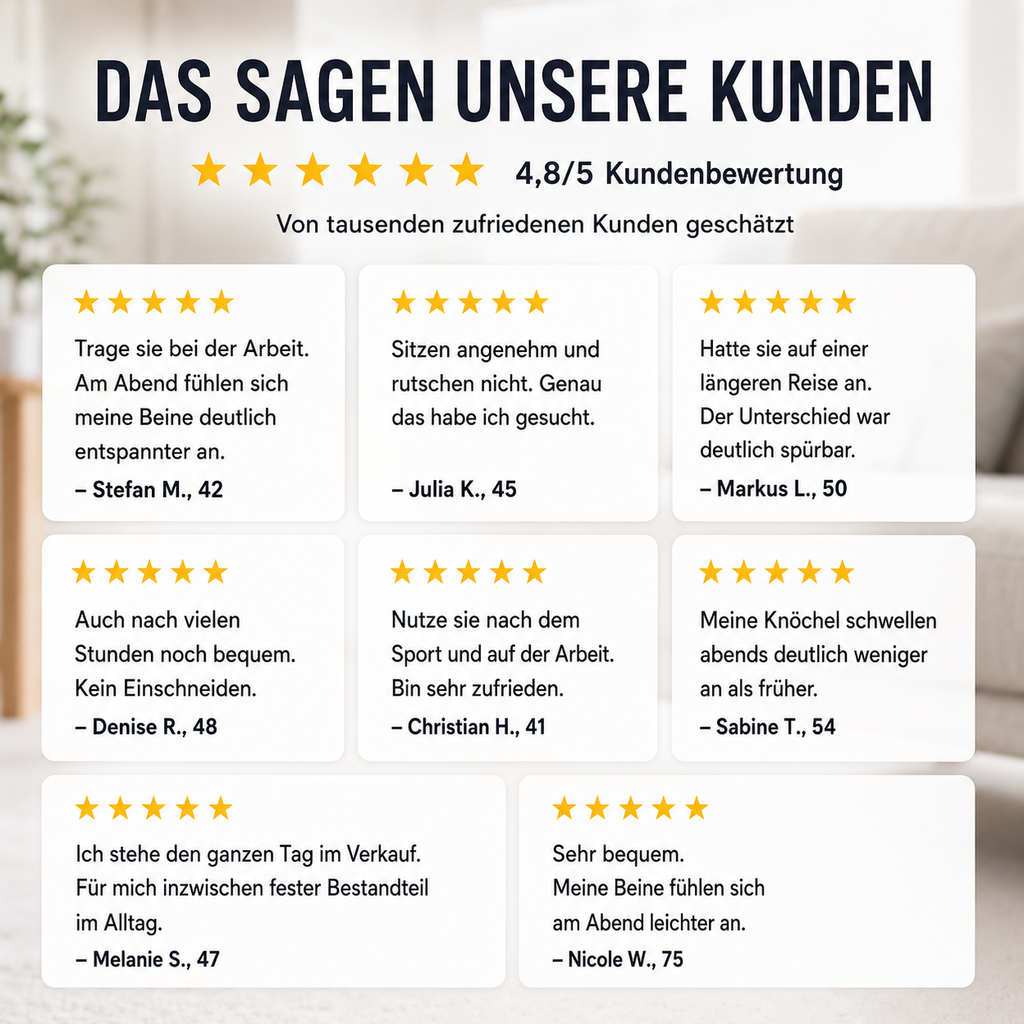 Kompressionssocken für leichte Beine