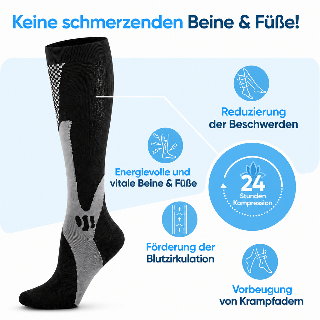 Kompressionssocken für leichte Beine