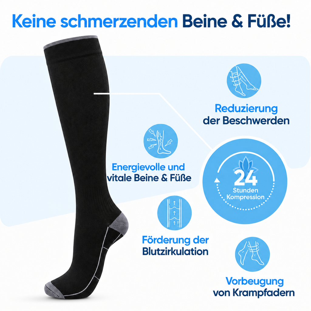 Kompressionssocken für leichte Beine