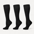 3er Pack Kompressionsstrümpfe Damen Schwarz